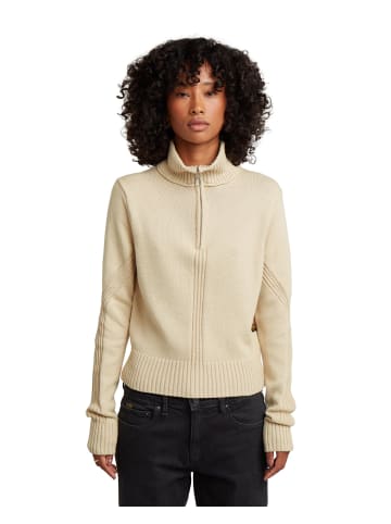 G-Star Raw Milano Half Zip Knit dk talc