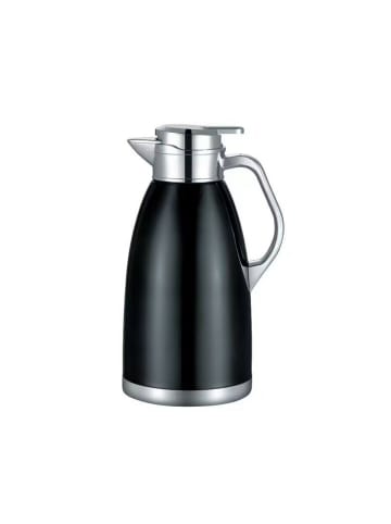 Cheffinger 1,8L Edelstahl Thermoskanne Isolierkanne Thermosflasche in Schwarz