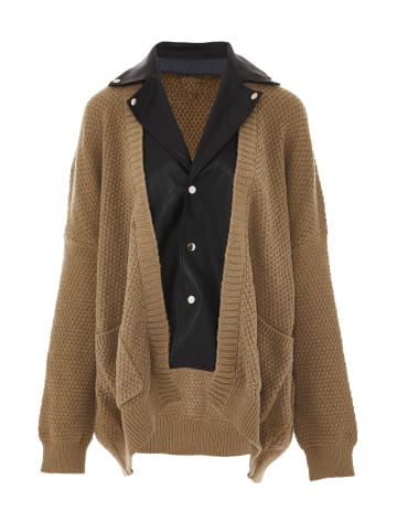 NAEMI Damen Strickjacke in Taupe