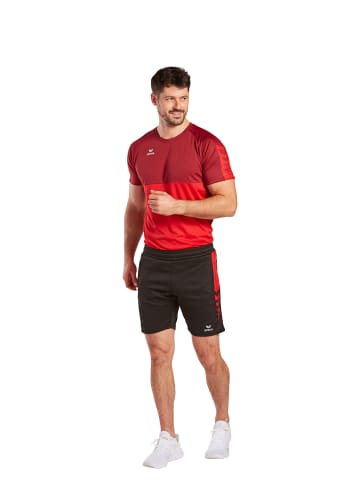 erima Six Wings Shorts in schwarz/rot