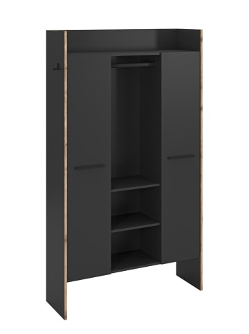 ebuy24 Kleiderschrank Bueno Schwarzgrau 105 x 37 cm
