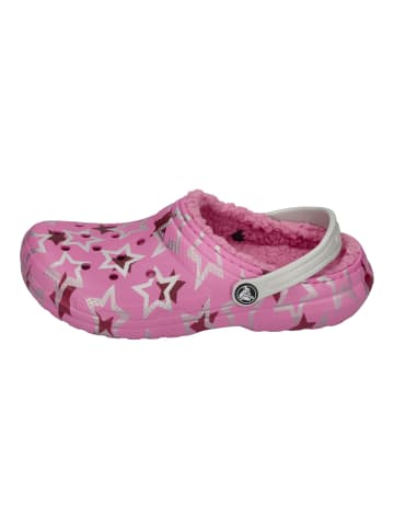 Crocs Hausschuhe CLASSIC LINED DISCO DANCE PARTY CLOG KIDS in rosa