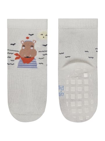 Sterntaler ABS Socken 2er-Pack Hippo in lichtgrau