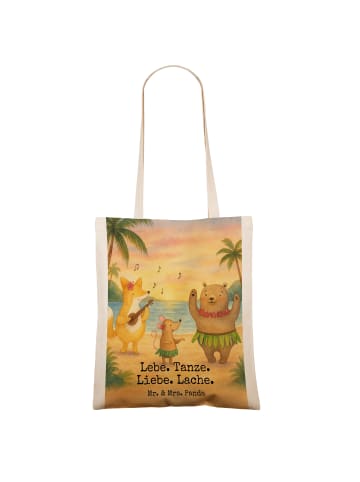 Mr. & Mrs. Panda Stofftasche Waldtiere Aloha Design mit Spruch in Weiß