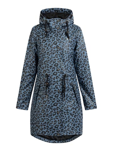 Schmuddelwedda Regenjacke Mit Leo-Print in Blau Grau Schwarz Leo