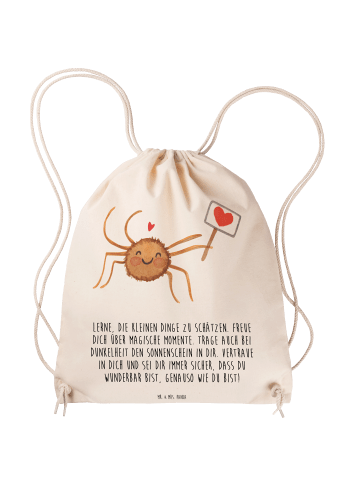 Mr. & Mrs. Panda Jutebeutel Spinne Agathe Motivation mit Spruch in Creme
