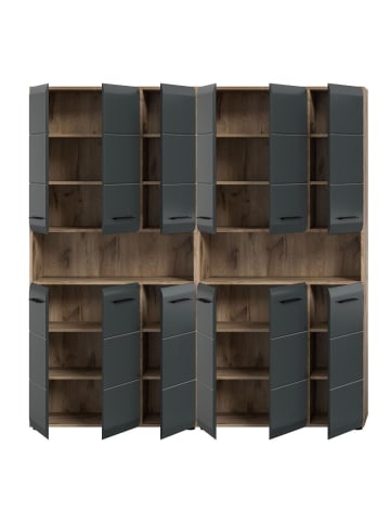 ebuy24 Badmöbelset Ice Schwarz 180 x 30 cm