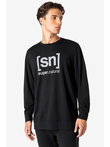 super.natural Merino Longsleeve in schwarz