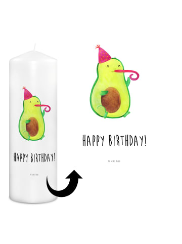Mr. & Mrs. Panda Adventskerze Avocado Geburtstag mit Spruch in Weiß