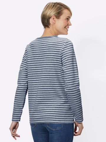 WITT WEIDEN Shirt in jeansblau-gestreift