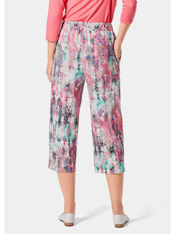 GOLDNER Kurzgröße:  Attraktive Druckhose Louisa mit weichem Fall in bunt / gemustert