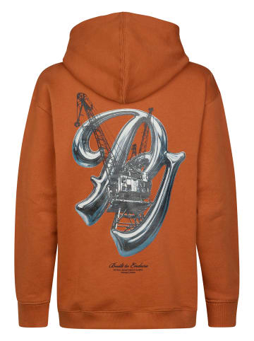 Petrol Industries Hoodie mit Print steelpark in Orange