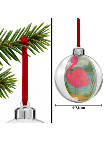 Mr. & Mrs. Panda Christbaumschmuck Flamingo Stolz Design ohne Sp... in Weiß