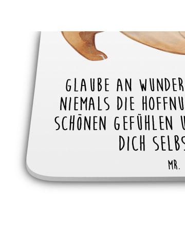 Mr. & Mrs. Panda Untersetzer Hund Marienkäfer mit Spruch in Weiß