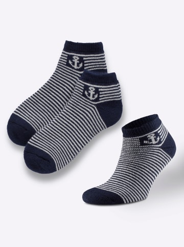 WITT WEIDEN Socken in marine-weiß-gestreift