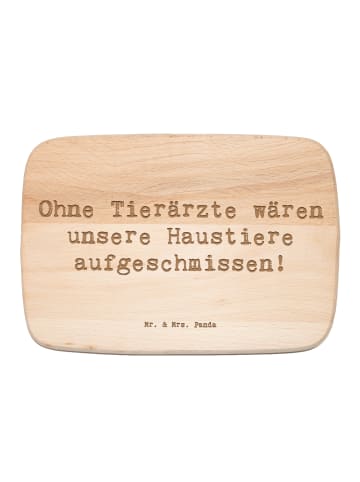 Mr. & Mrs. Panda Frühstücksbrettchen Spruch Tierarzt Helden mit ... in Transparent