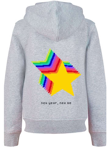 F4NT4STIC Hoodie SIlvester Party Happy People Only in grau meliert