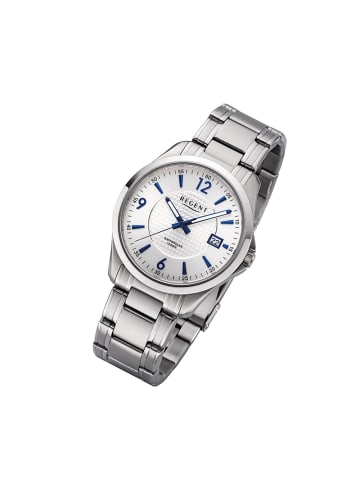 Regent Analog-Armbanduhr Regent Metallarmband silber mittel (ca. 39mm)
