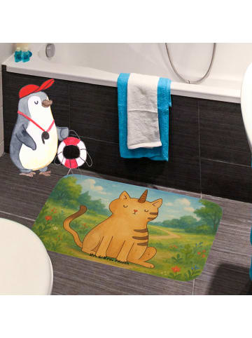Mr. & Mrs. Panda badezimmermatte Einhorn Katze Design ohne Spruch in Weiß