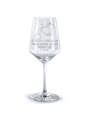 Mr. & Mrs. Panda Weinkelch Einhorn Pupsen mit Spruch in Transparent