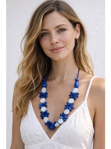 collezione alessandro Lange Kette " Edith " in blau