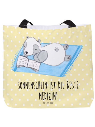 Mr. & Mrs. Panda Tasche Sommer Sonnenschein mit Spruch in Gelb Pastell