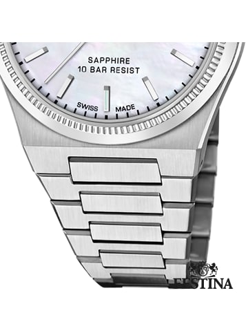 Festina Analog-Armbanduhr Festina Swiss Made silber mittel (ca. 35mm)