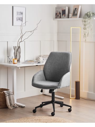 Beliani Bürostuhl CASTILE in Grau/Schwarz - (W) 64 x (H) 96 x (L) 64 cm