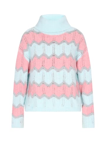 IZIA Damen Pullover in Türkis Mehrfarbig