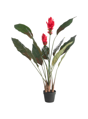 Beliani Kunstpflanze PURPURATA in Rot/Grün - (W) 70 x (H) 130 x (L) 70 cm