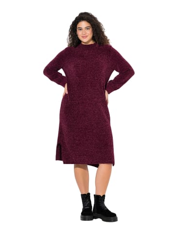 Ulla Popken Strickkleid in dunkel weinrot