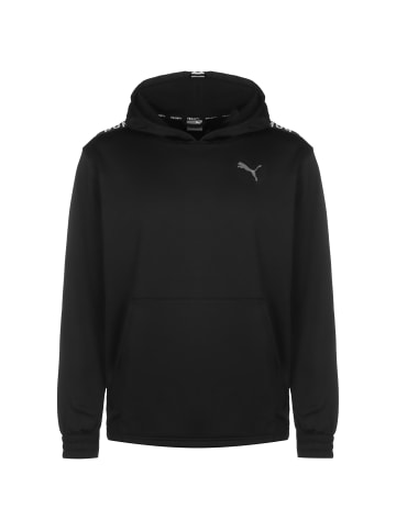 Puma Trainingskapuzenpullover Fit Lightweight Power Fleece in schwarz / weiß