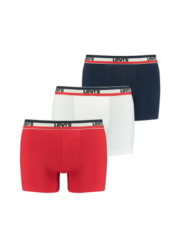 Levi´s Boxershort 3er Pack in Weiß/Blau/Rot