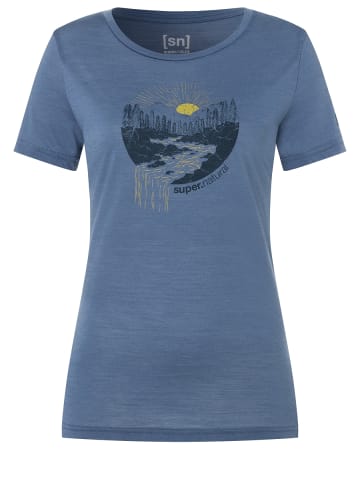 super.natural Merino T-Shirt in blau