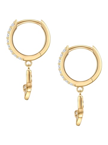 Glanzstücke München Creolen Schmetterling aus Sterling Silber mit Zirkonia in gelbgold