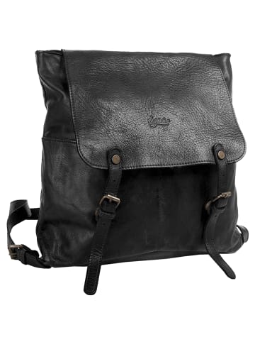 X-ZONE Rucksack echt Leder in schwarz