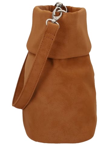 Zwei Beuteltasche Mademoiselle M8 in Nubuk-Cognac