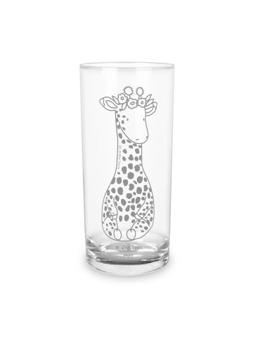 Mr. & Mrs. Panda Glas Giraffe Blumenkranz ohne Spruch in Transparent