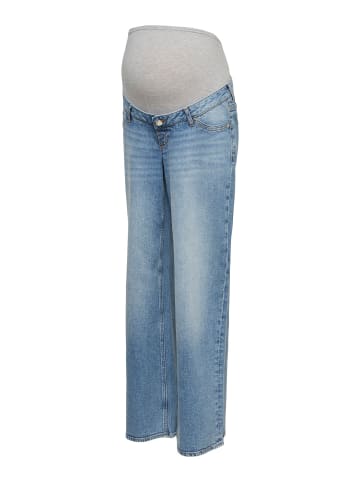 Vero Moda Umstandsjeans mit weitem Bein in Light Blue Denim 1