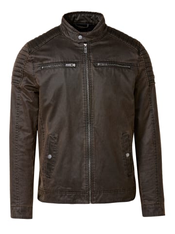 KOROSHI Kunstlederjacke in braun