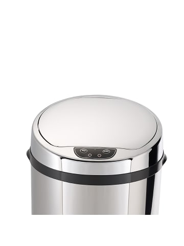 Echtwerk Edelstahl Abfalleimer mit Sensor 30 l in Silber