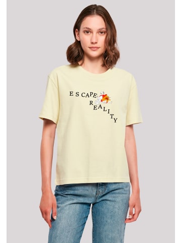 F4NT4STIC Tee Alice im Wunderland Escape Reality Falling in softyellow