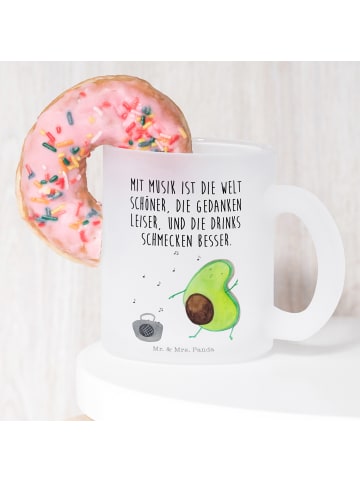 Mr. & Mrs. Panda Trinkbecher Avocado Tanzen mit Spruch in Transparent
