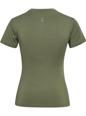 Hummel T-Shirt Hmlfast Multisport Damen in DEEP LICHEN GREEN
