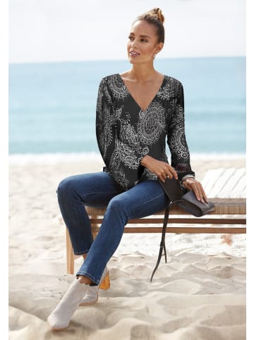 Vivance by Lascana 3/4-Arm-Shirt in schwarz-weiß bedruckt
