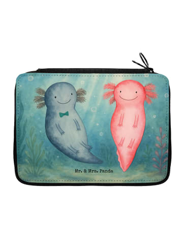 Mr. & Mrs. Panda Mäppchen Axolotl Liebe Design ohne Spruch in Weiß