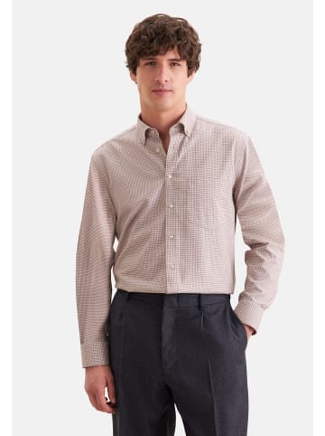 Seidensticker Flanellhemd Regular in Beige