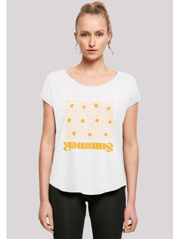 F4NT4STIC Long Cut T-Shirt Sommer Sonnenblume in weiß