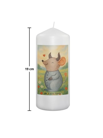 Mr. & Mrs. Panda Kerze Stier Astrologie Design ohne Spruch in Weiß