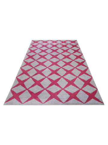 Teppich "CALEDON" in Sand/Burgunder
